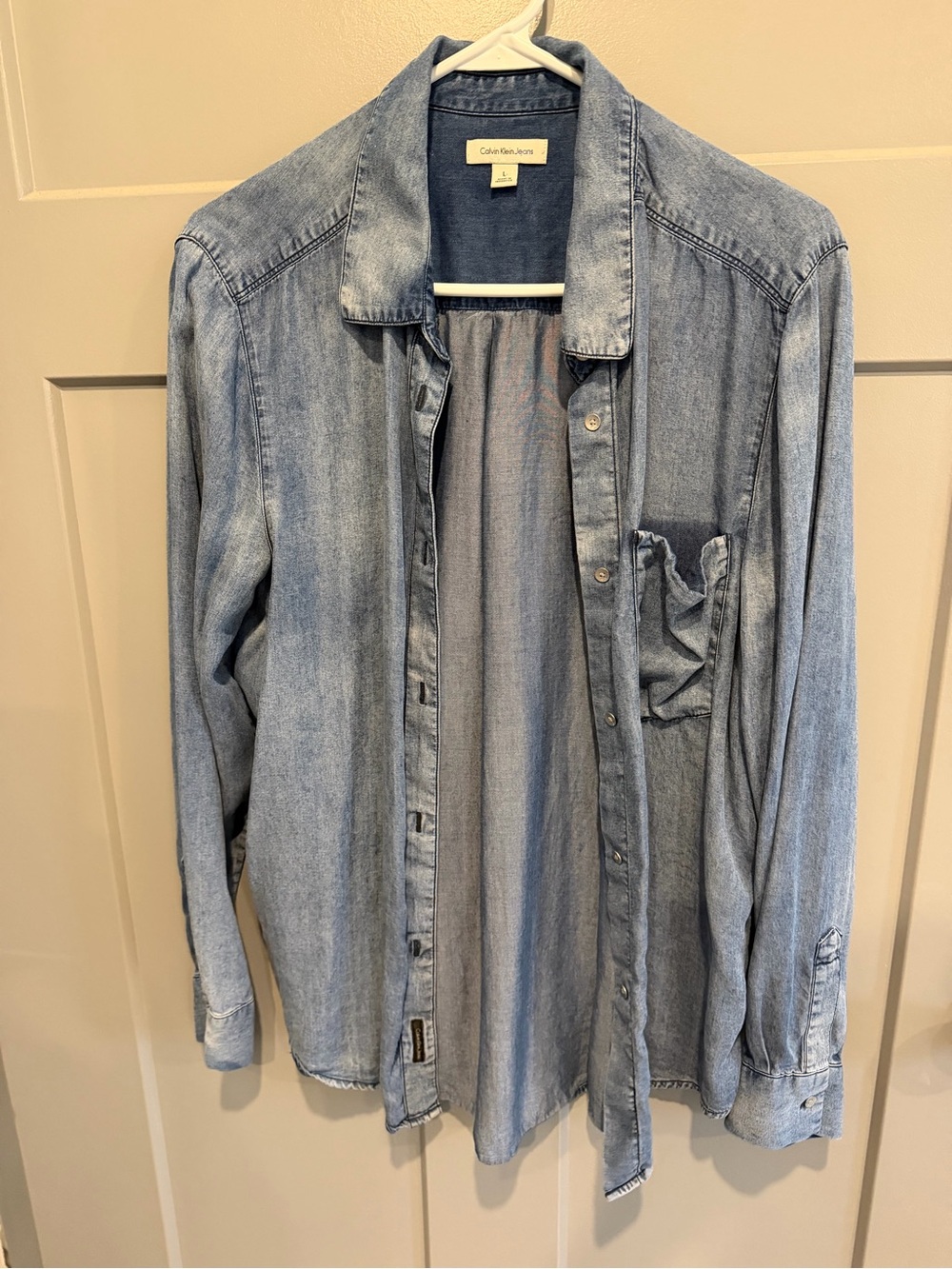 Calvin Klein Jeans Faded Blue Denim Shirt